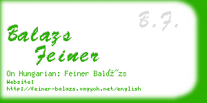 balazs feiner business card